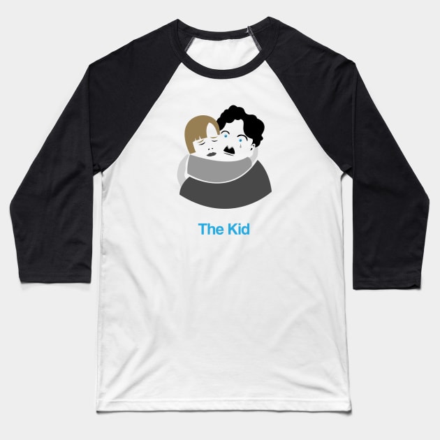 The Kid Charlie Chaplin Minimal Movie Fan Art 20s Cinema Baseball T-Shirt by Rozbud